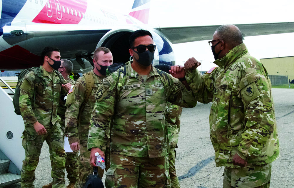 Michigan National Guard Soldiers welcomed home