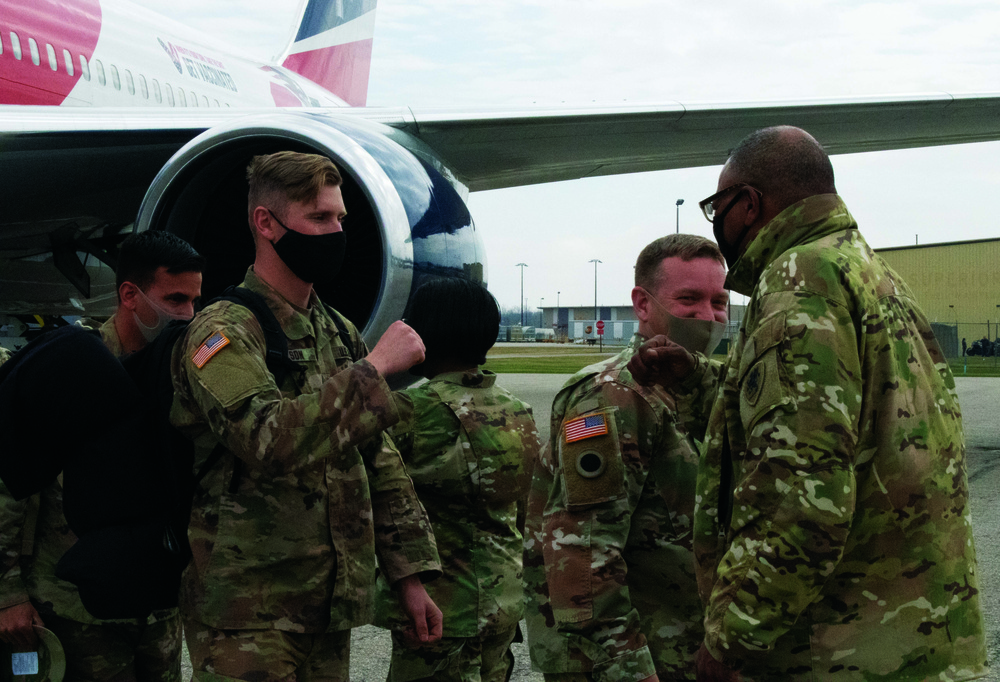 Michigan National Guard Soldiers welcomed home