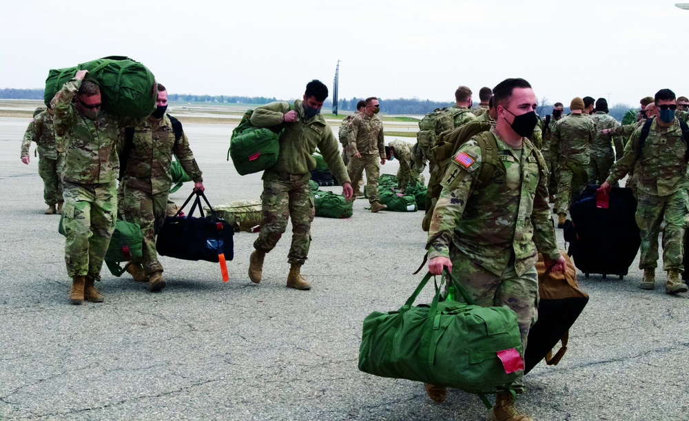 Michigan National Guard Soldiers welcomed home