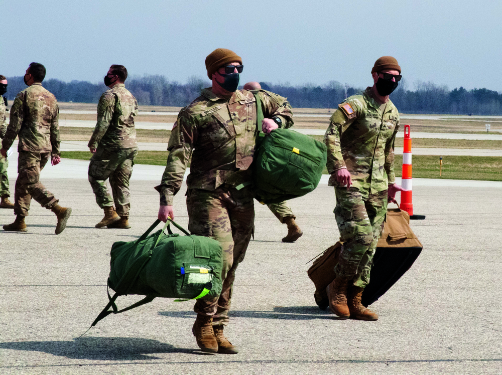 Michigan National Guard Soldiers welcomed home