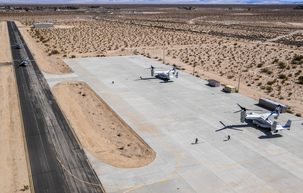 Helicopter Sea Combat Squadron (HSC) 4 Conducts Air Delivered Ground Refueling (ADGR) Evolution with Navy CMV-22B Osprey