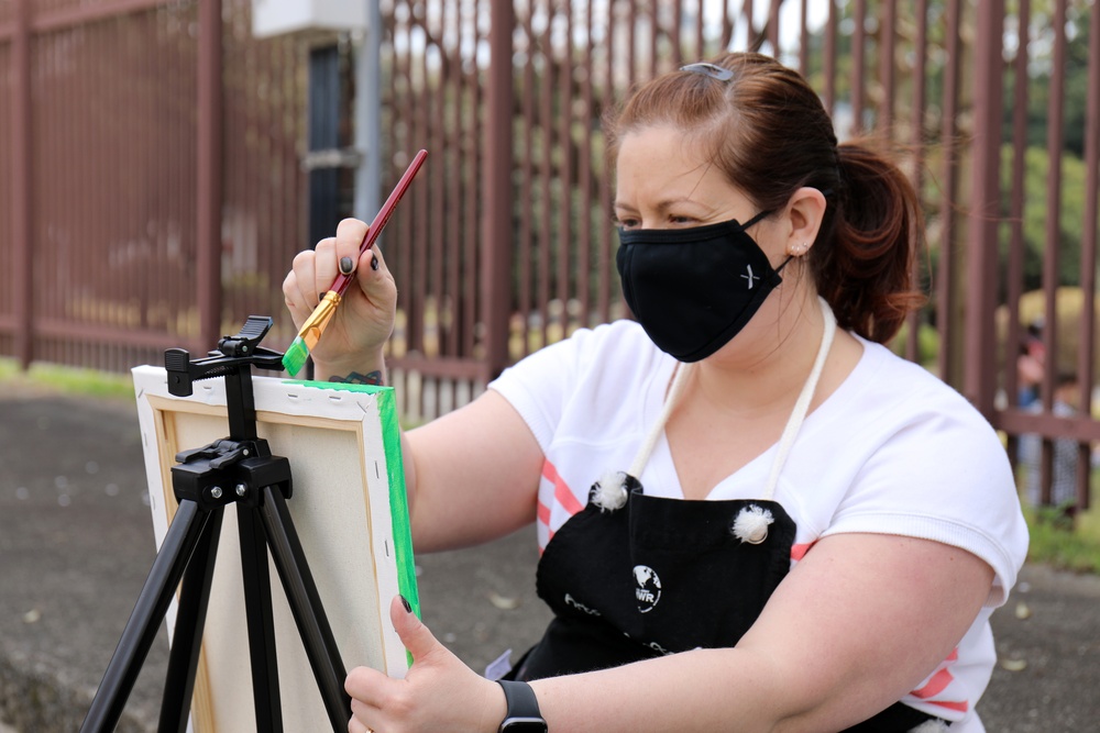 Camp Zama cherry blossom trees inspire artists during class