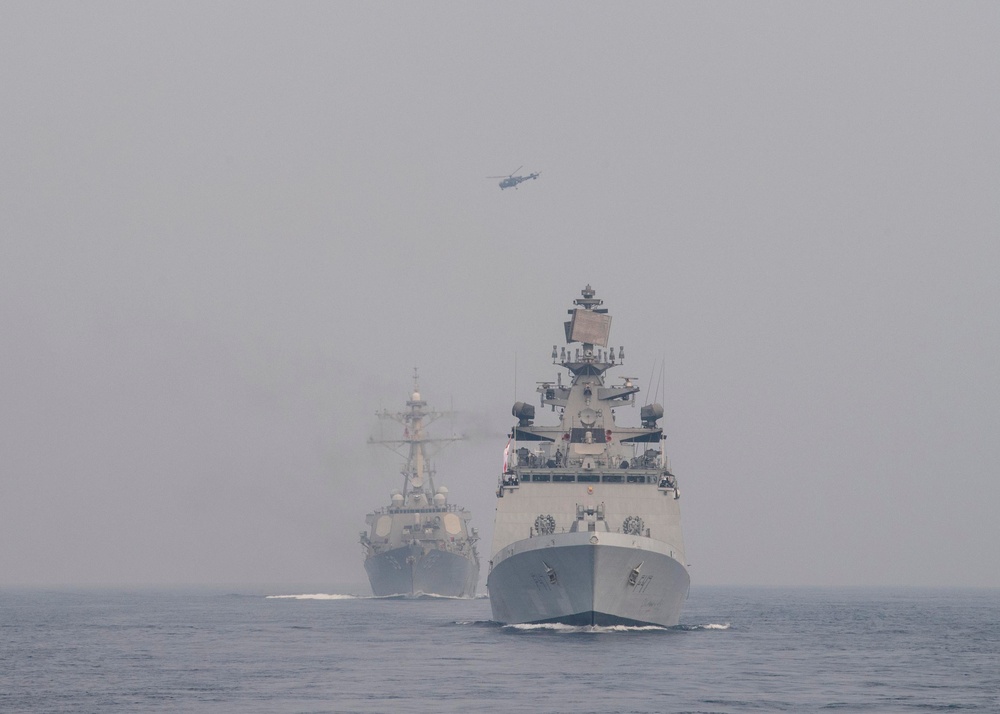 Theodore Roosevelt Carrier Strike Group Conducts Joint Force Maritime Exercise with India