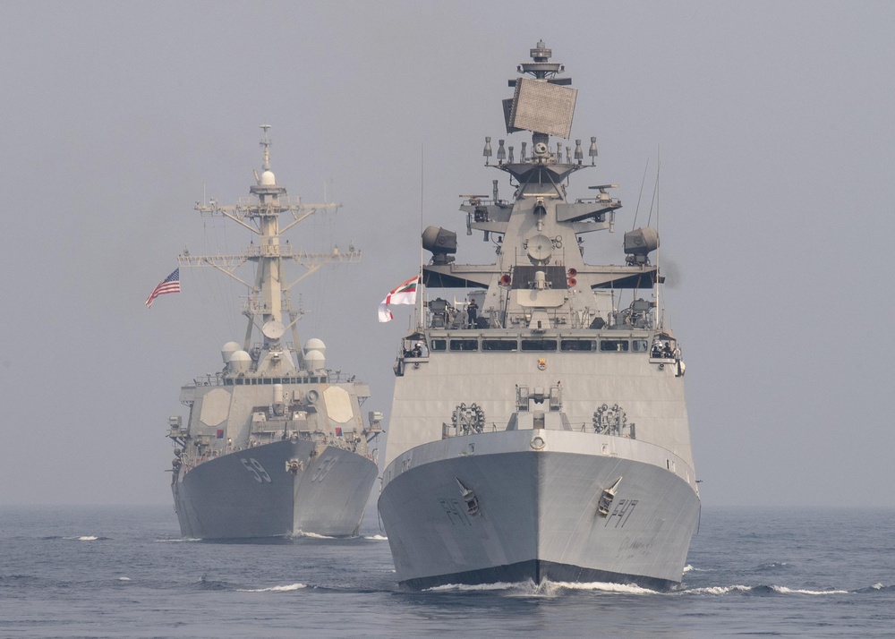 Theodore Roosevelt Carrier Strike Group Conducts Joint Force Maritime Exercise with India