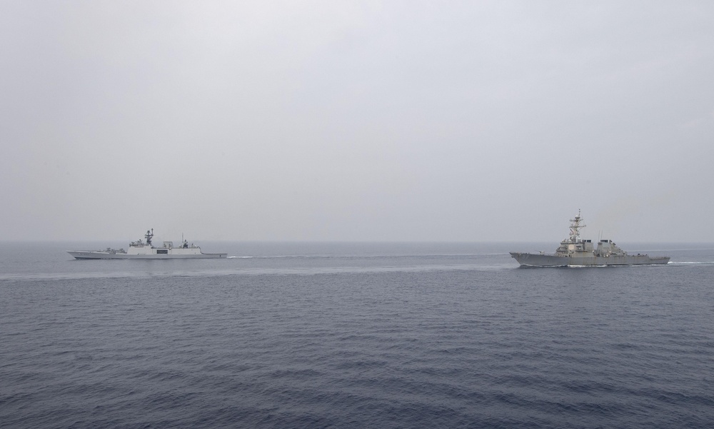 Theodore Roosevelt Carrier Strike Group Conducts Joint Force Maritime Exercise with India