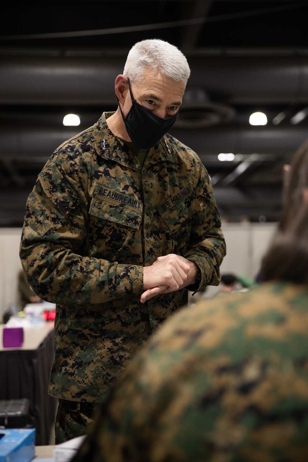 II MEF Commanding General visits the Center City Community Vaccination Center in Philadelphia