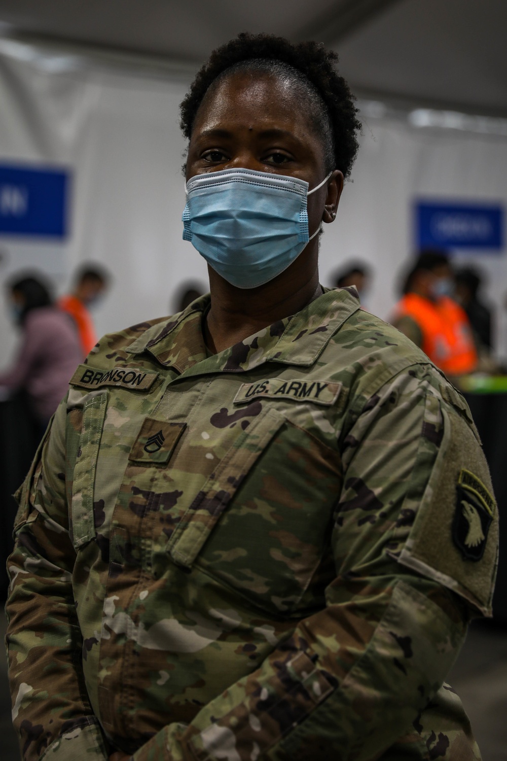 101st Soldiers continue to support FEMA at the United Center COVID-19 Community Vaccination Center, Chicago.