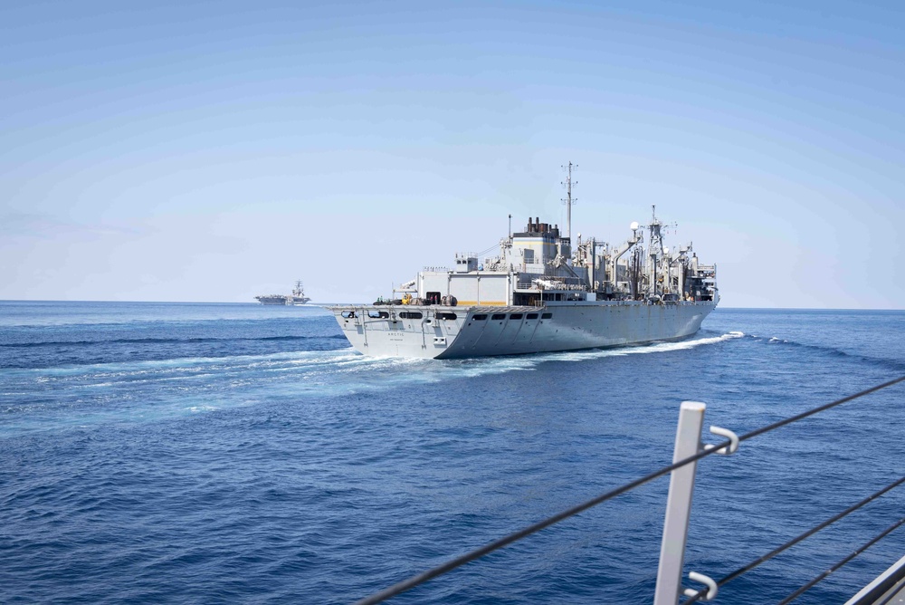 Mitscher Conducts Replenishment-at-sea