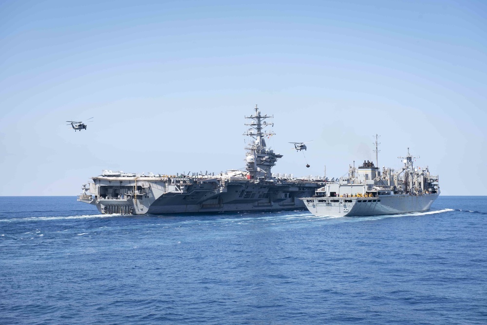 Mitscher Conducts Replenishment-at-sea