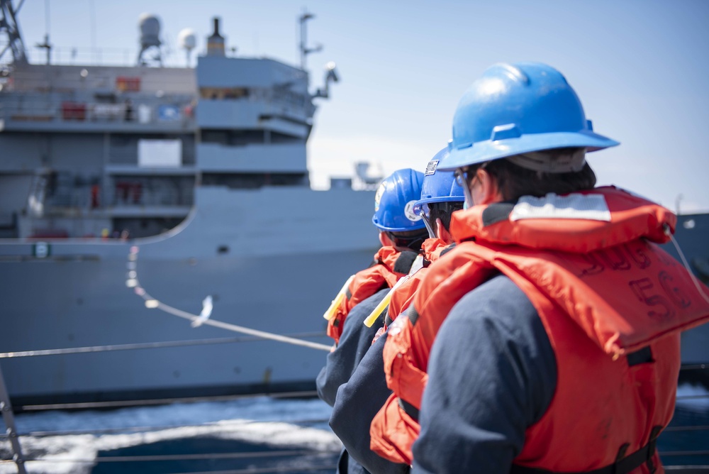 Mitscher Conducts Replenishment-at-sea