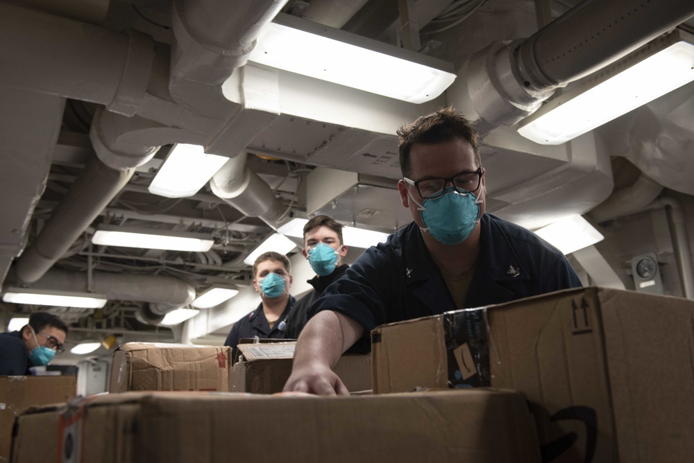 Mitscher Conducts Replenishment-at-sea