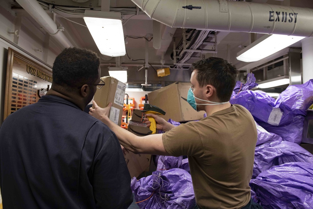 Mitscher Conducts Replenishment-at-sea