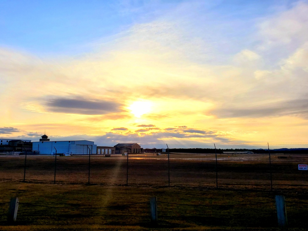 March 2021 Sunset at Sparta-Fort McCoy Airport