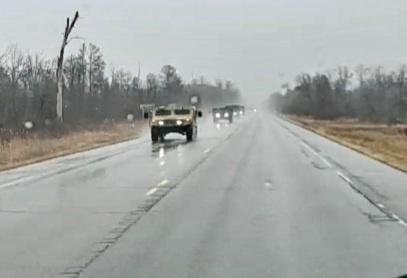 March 2021 convoy to training at Fort McCoy