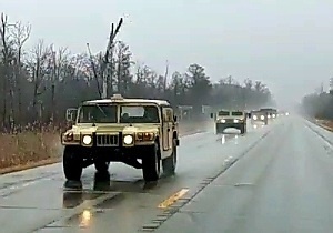 March 2021 convoy to training at Fort McCoy