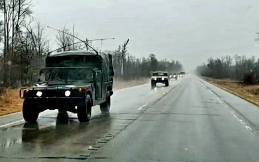 March 2021 convoy to training at Fort McCoy