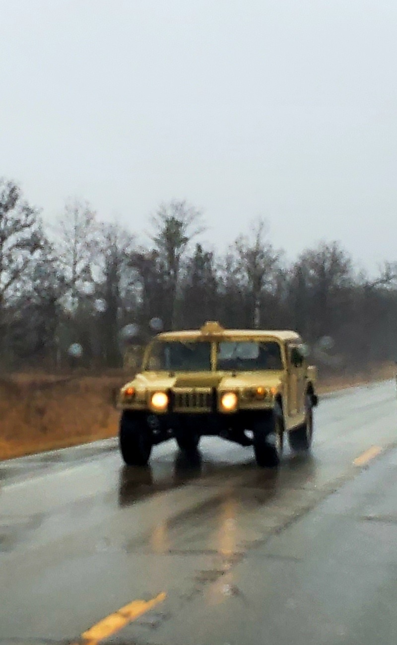 March 2021 convoy to training at Fort McCoy