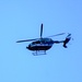 Civilian medical evacuation helicopter flies over Fort McCoy