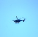 Civilian medical evacuation helicopter flies over Fort McCoy