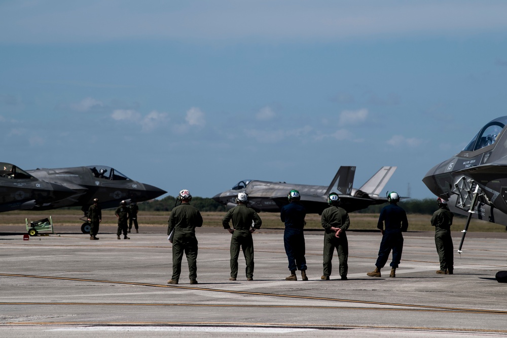 F-35 Lightning II aircraft visit Macdill AFB