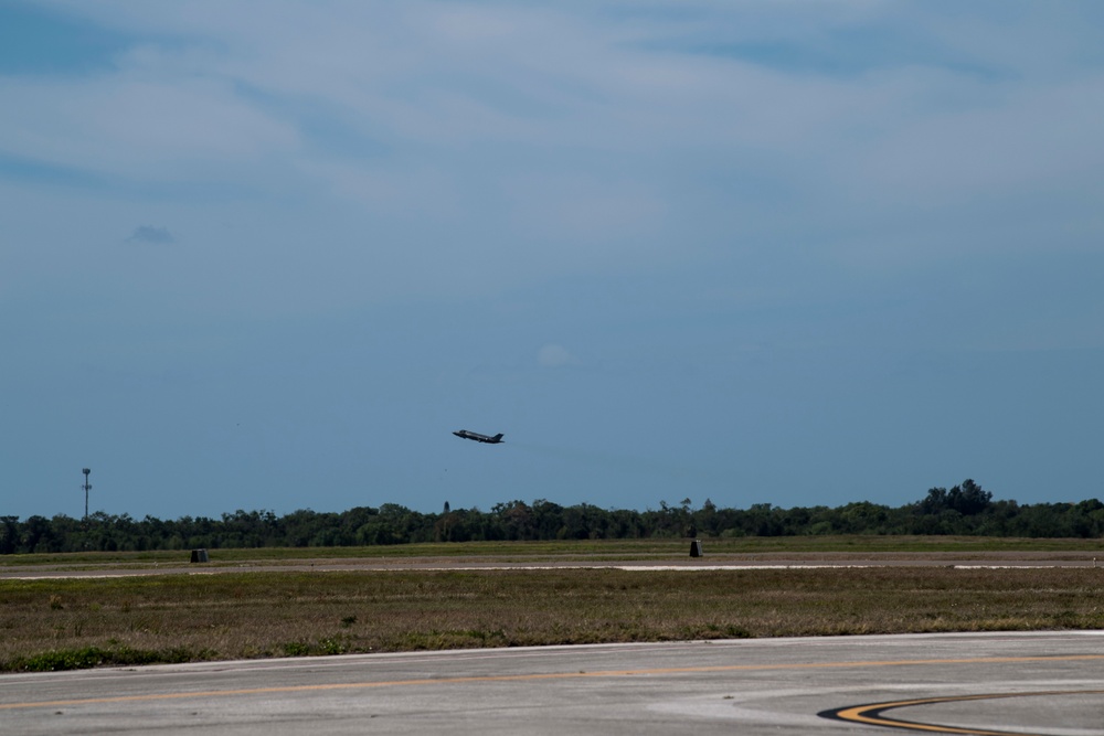 F-35 Lightning II aircraft visit Macdill AFB