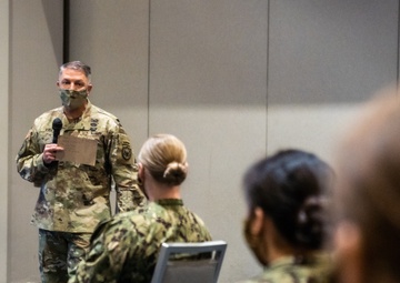Maj. Gen. Van meets Sailors at JRSOI briefing in Boston CVC