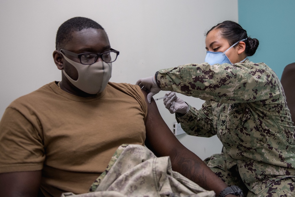 Bahrain Navy Medical Administers COVID-19 Vaccine