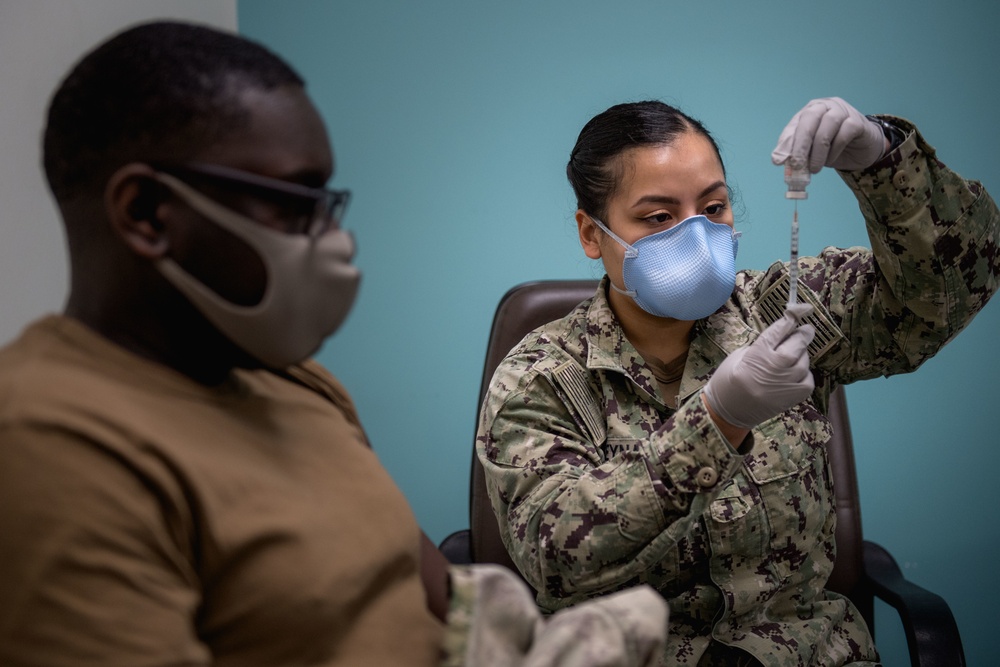 Bahrain Navy Medical Administers COVID-19 Vaccine