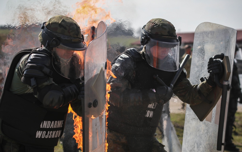 KFOR Polish Contingent braves fire phobia training