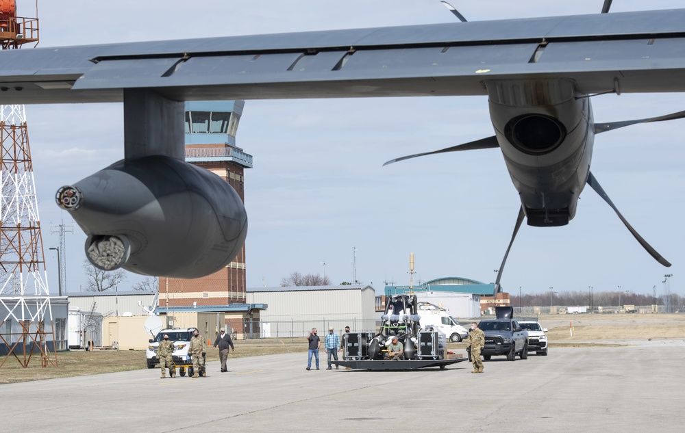 LIFT aircraft eVTOL Loaded onto C130 at Springfield Airport