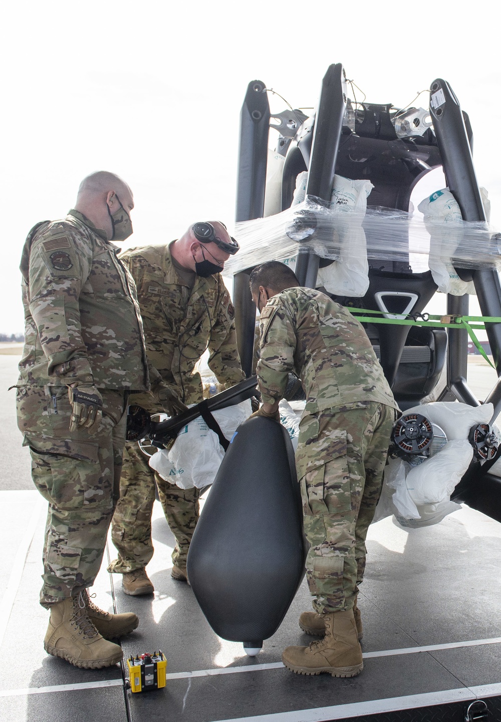 LIFT aircraft eVTOL Loaded onto C130 at Springfield Airport