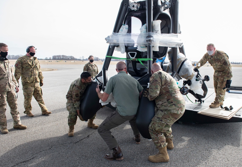 LIFT aircraft eVTOL Loaded onto C130 at Springfield Airport