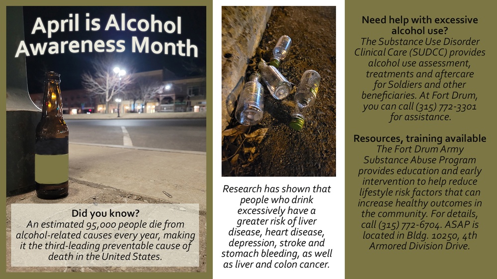 Fort Drum ASAP staff supports Alcohol Awareness Month with virtual, in-person training, activities