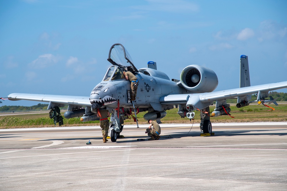 A-10C Thunderbolt II Aircraft visit MacDill AFB during Mosaic Tiger