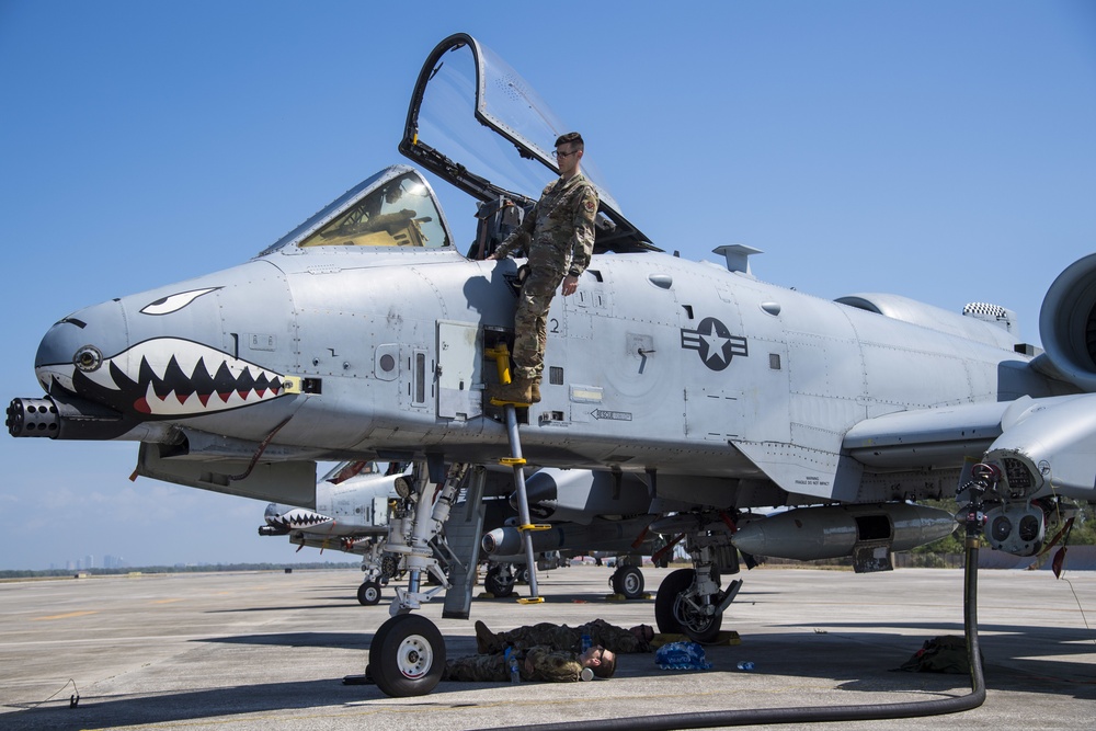 A-10C Thunderbolt II Aircraft visit MacDill AFB during Mosaic Tiger