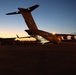 Planes at sunset awaiting Soldiers for jump at Joint Readiness Training Center