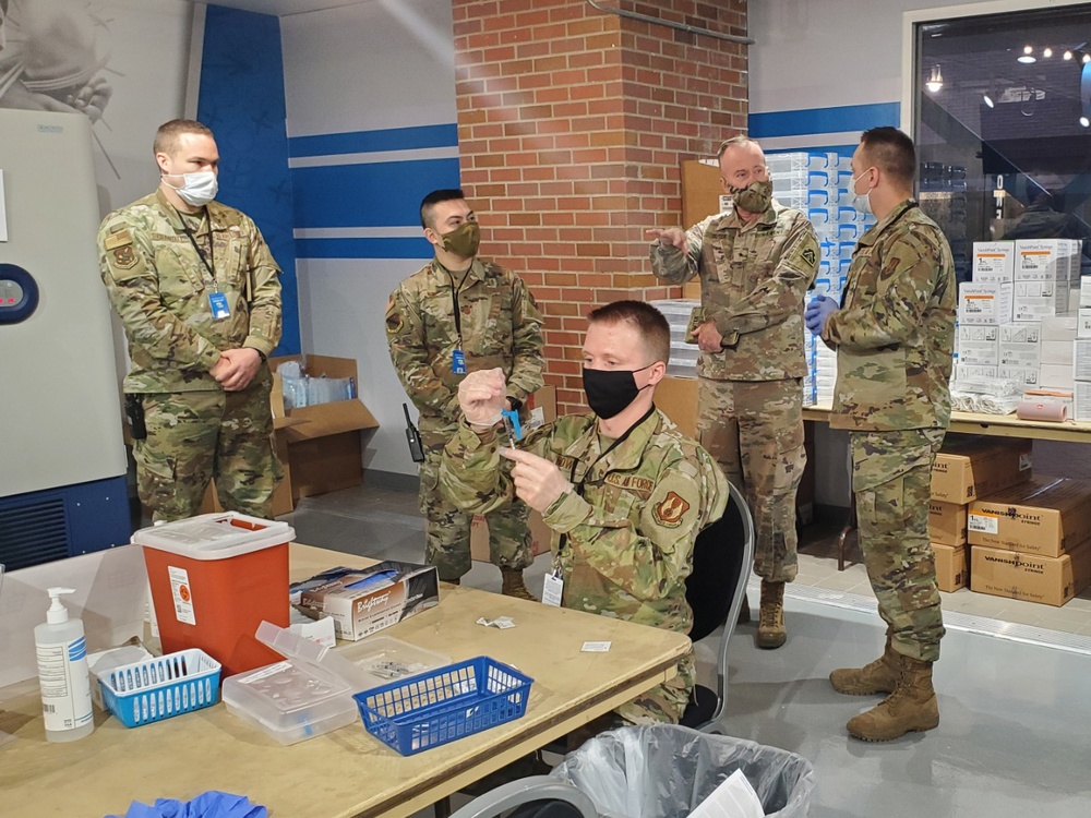 Airmen support Ford Field Community Vaccination Center in Detroit