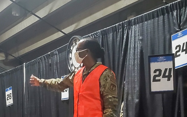 Airmen support Ford Field Community Vaccination Center in Detroit