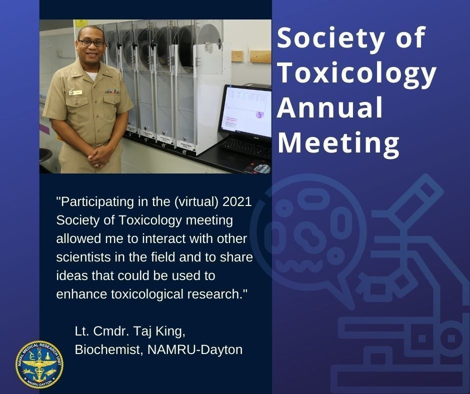 NAMRU-Dayton USN Biochemist Presents Research at 2021 SOT