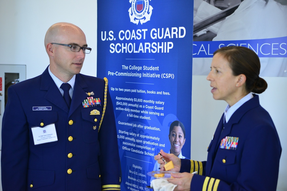 Coast Guard members meet at ECSU to discuss CSPI scholarship program