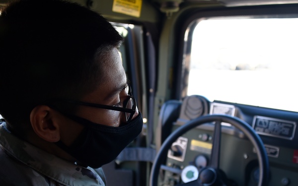 One of the youngest Cal Guard Soldiers at Joint Task Force 749 is adapting and overcoming challenges