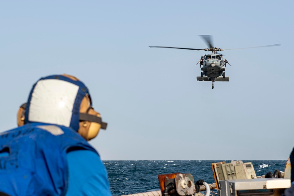USS Laboon Conducts Flight Operations with HSC 26