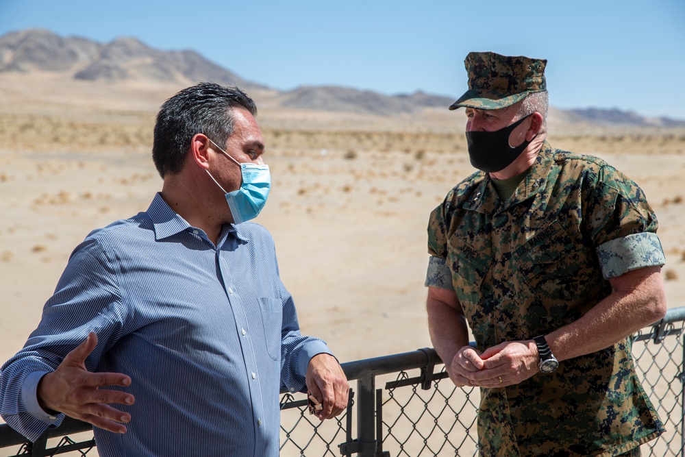 Representative Pete Aguilar visits the Combat Center