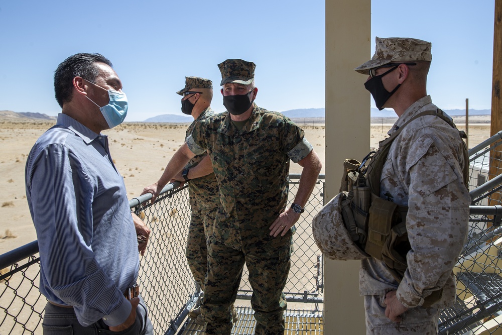 Representative Pete Aguilar visits the Combat Center