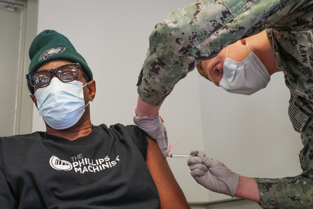 NSWC IHD employee receives the first round of the COVID-19 Vaccine