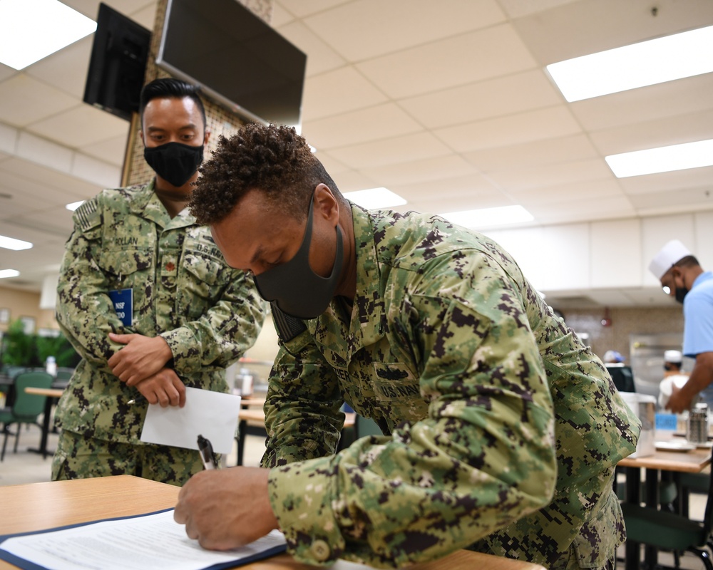 CS1 Frazier Reenlistment on Diego Garcia