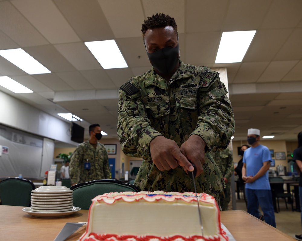 CS1 Frazier Reenlistment on Diego Garcia