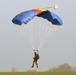 Army belgian paratroopers jumping on Chièvres Air Base