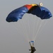 Army belgian paratroopers jumping on Chièvres Air Base