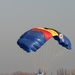 Army belgian paratroopers jumping on Chièvres Air Base